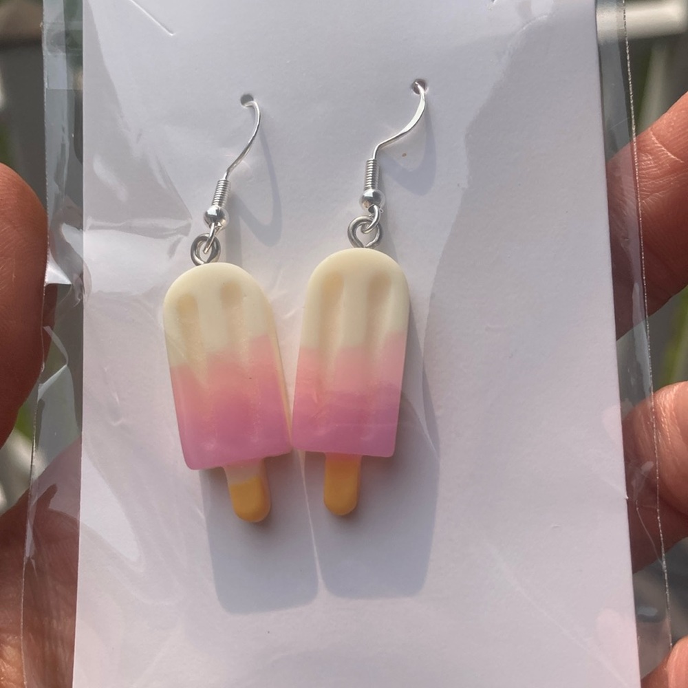 Handmade “Popsicle” earrings.